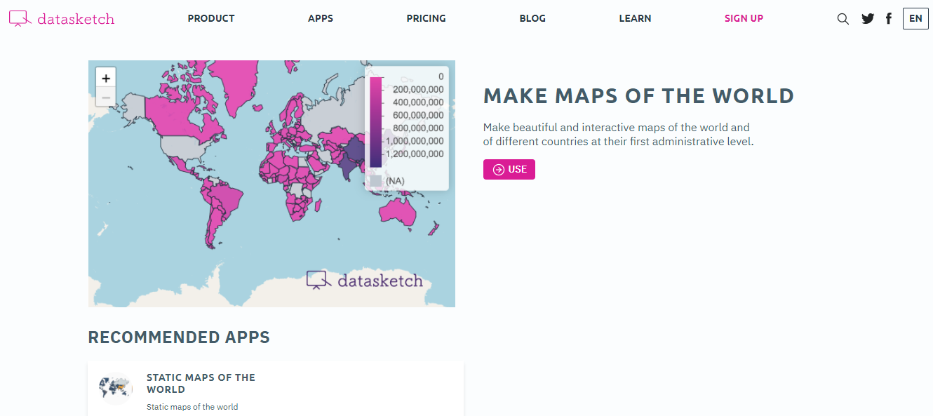 Visualización de datos: mapas estáticos del mundo